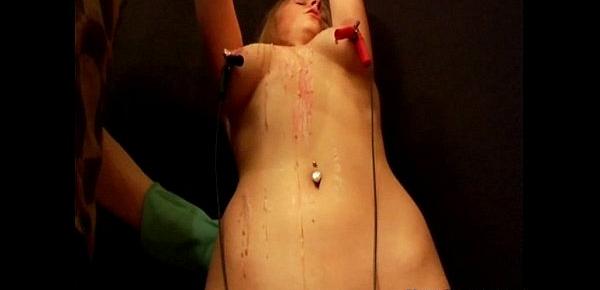  Teen blonde Susans bondage and nipple